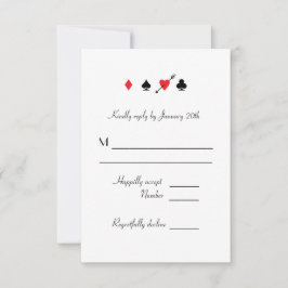 Liebe Struck Las Vegas Wedding RSVP Antwortkarte Karte