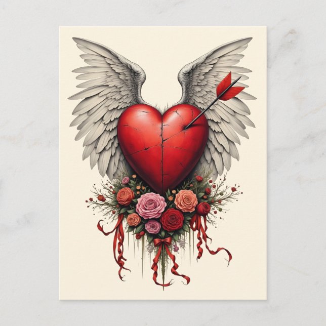 "Liebe Struck" Valentine Feiertagspostkarte (Vorderseite)
