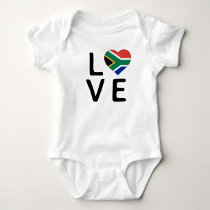 Liebe - Südafrikanische Flagge Baby Strampler