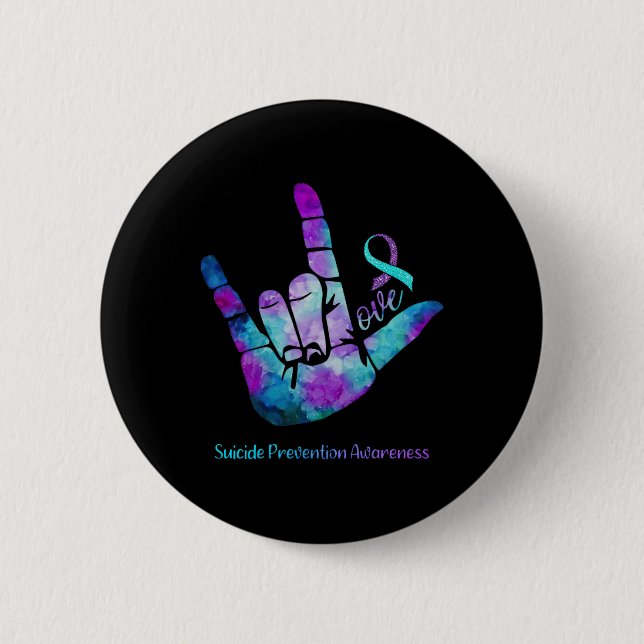 Liebe Suizidprävention Bewusstsein Button (Vorderseite)
