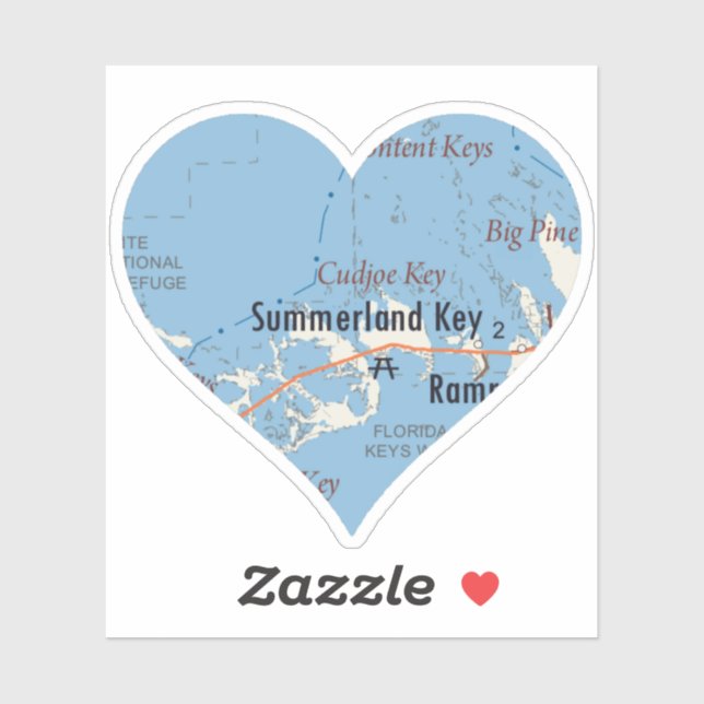 Liebe Summerland Key Florida Aufkleber (Blatt)