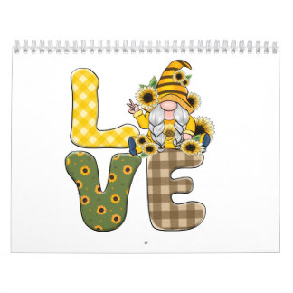 Liebe Sunflower Gnome Kalender