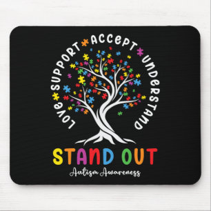Liebe Support Akzeptieren Sie Autismus Awareness A Mousepad