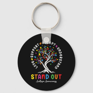 Liebe Support Akzeptieren Sie Autismus Awareness A Schlüsselanhänger