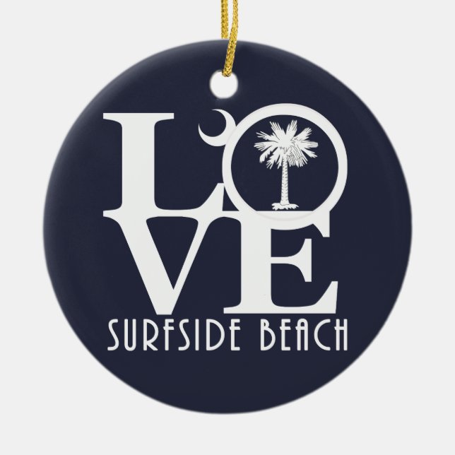 LIEBE Surfside Strand Keramik Ornament (Vorne)
