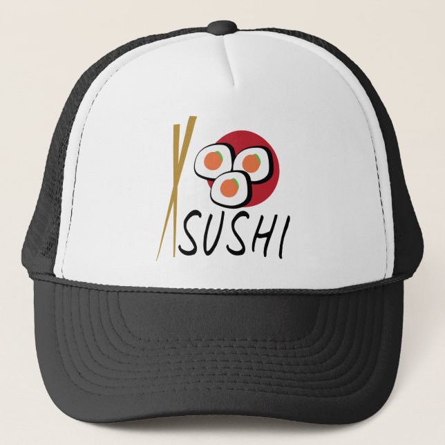 Liebe Sushi Bio Planet Hats Truckerkappe (Vorderseite)