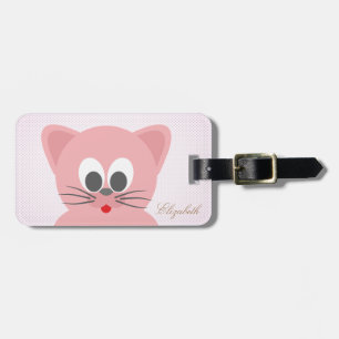 Liebe süße Katze, Punkte - Personalisiert Gepäckanhänger