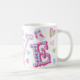 Liebe-süße kleine Eulen im Gingham Tasse