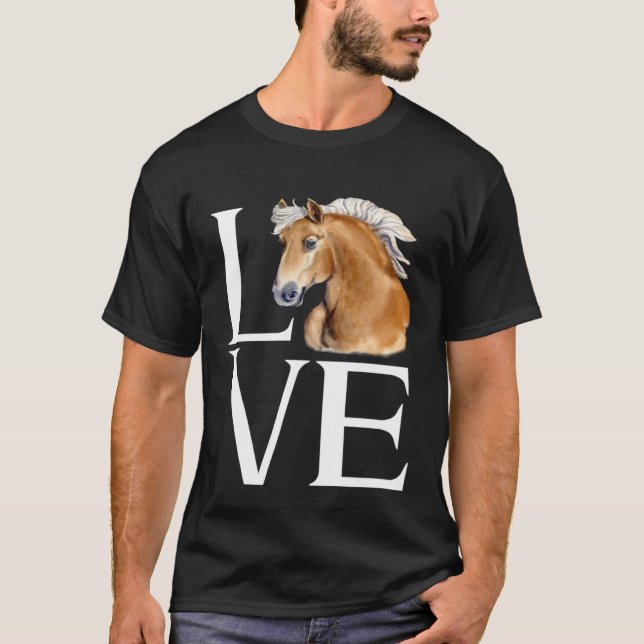 Liebe Süßer Haflinger Pferd T-Shirt (Vorderseite)