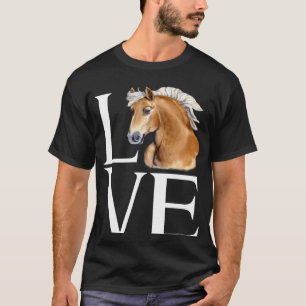Liebe süßes Haflinger-Pferd T-Shirt