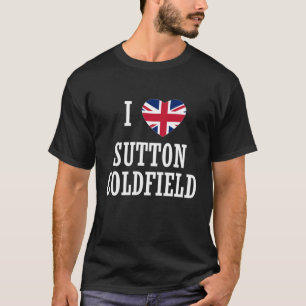 Liebe Sutton Coldfield England Union Jack Flag Hef T-Shirt