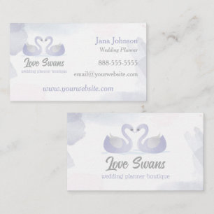 Liebe Swans Couples Wedding Planner Business Card Visitenkarte