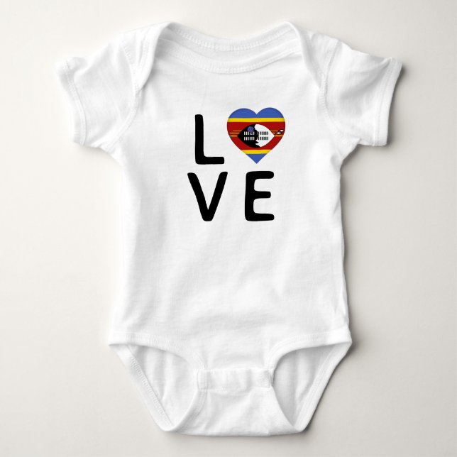 Liebe - Swasiland-Flagge Baby Strampler (Vorderseite)