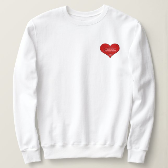 Liebe Sweatshirt (Design vorne)