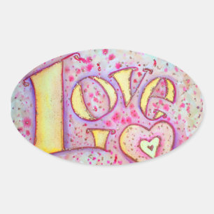 Liebe Sweet Pink Aufkleber