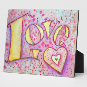 Liebe Sweet Pink Painting Gedicht Plaque Fotoplatte