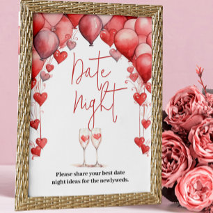 Liebe Sweetheart Brautparty Date Night Poster