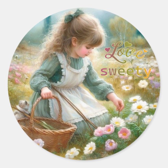 Liebe Sweety Girl Sticker (Vorderseite)