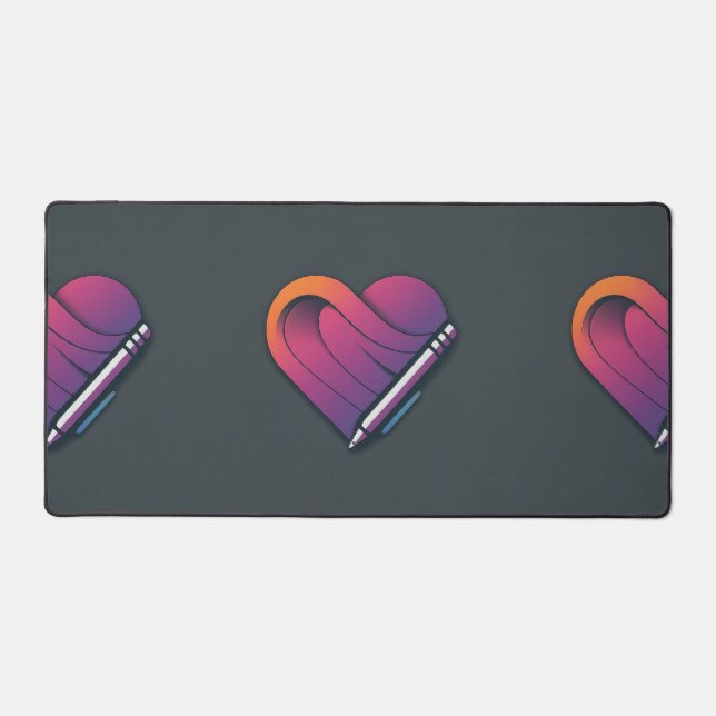 Liebe Symbol Pen Schreibtischunterlage (Vorderseite)