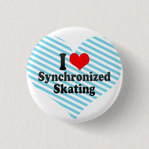 Liebe synchronisiertes Skaten I Button