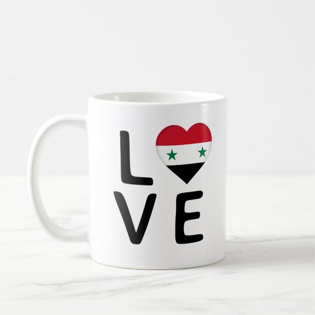 Liebe - Syrienflagge Kaffeetasse (Links)