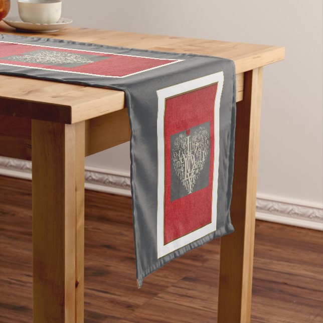 Liebe Table Runner Kurzer Tischläufer (Beispiel)
