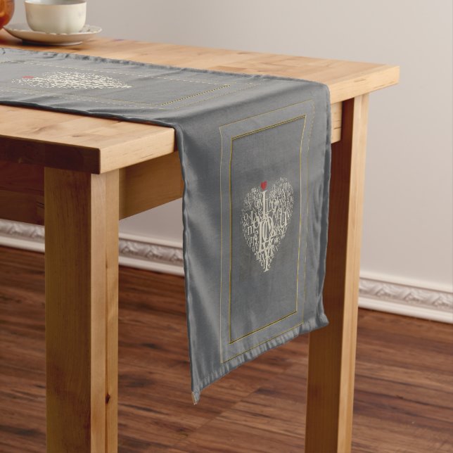 Liebe Table Runner Kurzer Tischläufer (Beispiel)