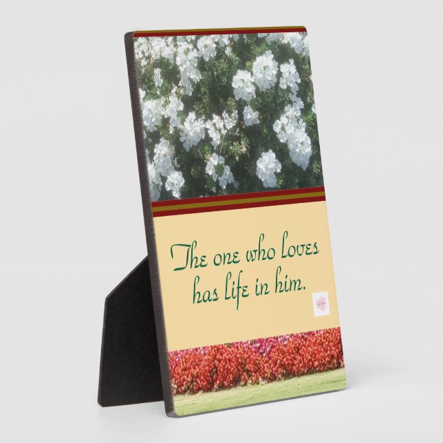 Liebe, Tabletop Plaque mit Easel Fotoplatte (Seite)