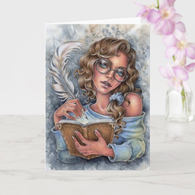 Liebe Tagebuch geklappt Grußkartenschriftbuch Karte (Orchidee)