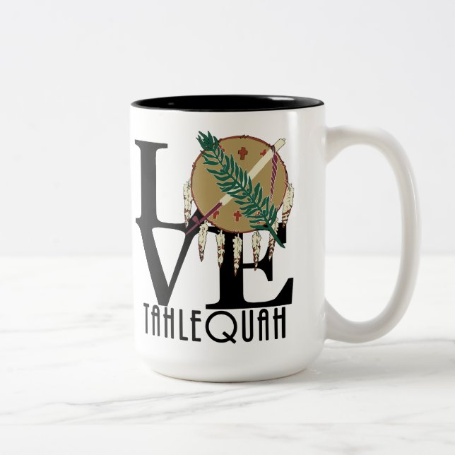 LIEBE Tahlequah 15oz Zweifarbige Tasse (Rechts)