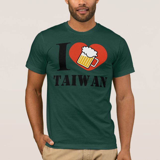 Liebe Taiwan Bier T-Shirt (Vorderseite)