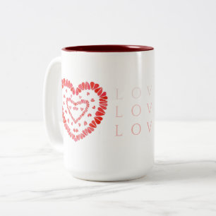 LIEBE Tall Maroon Zwei-Tone-Tasse Zweifarbige Tasse