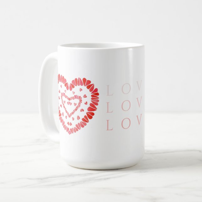 LIEBE Tall White Tasse (Vorderseite Links)