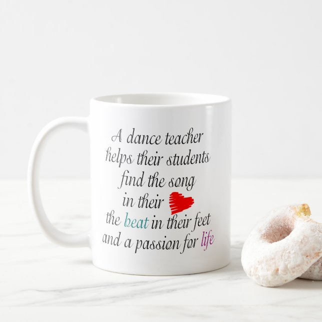 Liebe, Tanz-Tasse zu unterrichten Tasse (Mit Donut)