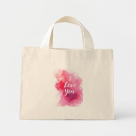 Liebe Tasche in Aquarellfarbe