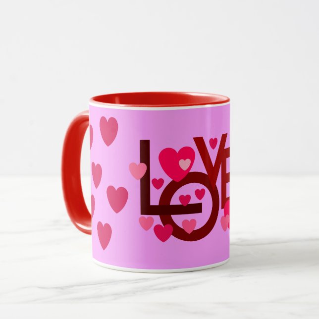 LIEBE TASSE ALS GESCHENKE NEUJAHRESVALANTININE JED (Vorderseite Links)