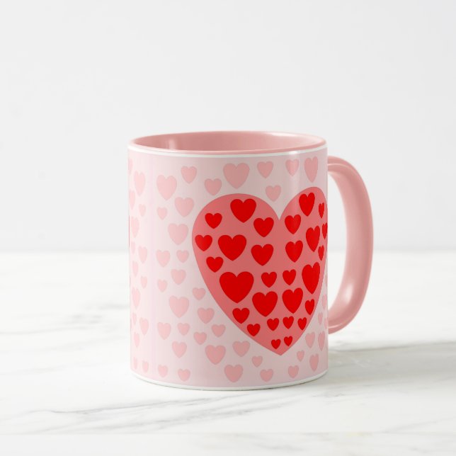 LIEBE TASSE ALS GESCHENKE NEUJAHRESVALENTININ JEDE (VorderseiteRechts)