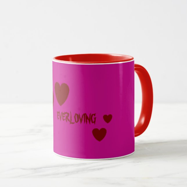 LIEBE TASSE ALS GIFT NEUJAHR VALANTINE EHEFRAU HUS (VorderseiteRechts)