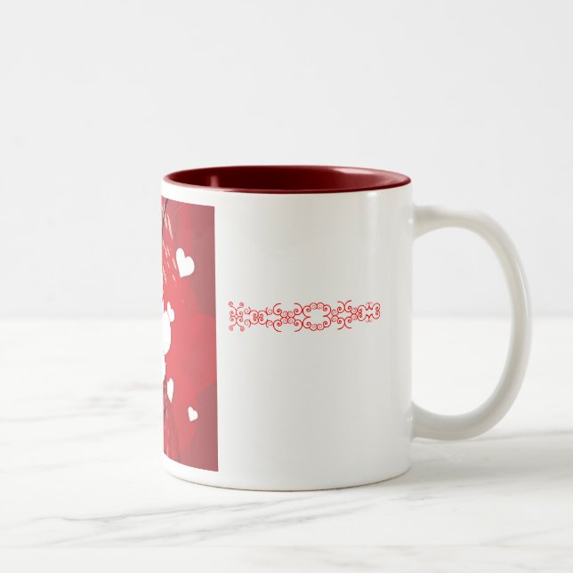 Liebe-Tasse - besonders angefertigt Zweifarbige Tasse (Rechts)