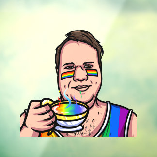 Liebe Tasse Fensteraufkleber