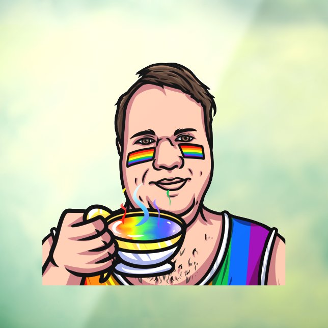 Liebe Tasse Fensteraufkleber (Blatt 3)