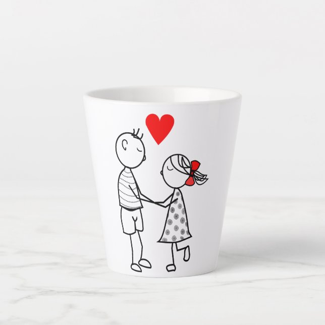 Liebe Tasse mit Niedlichem Paar (Vorderseite)