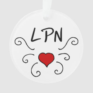 Liebe-Tätowierung der Krankenpflege-LPN Ornament