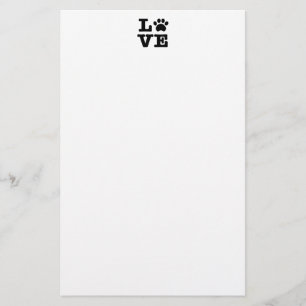 Liebe-Tatzen-Druck-Briefpapier Briefpapier