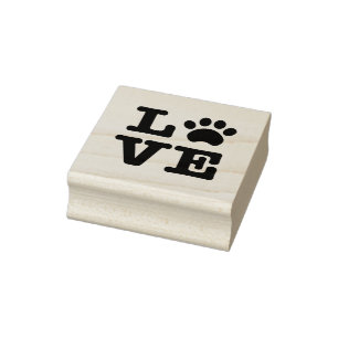 Liebe-Tatzen-Druck-hölzerne GummiBriefmarke Gummistempel