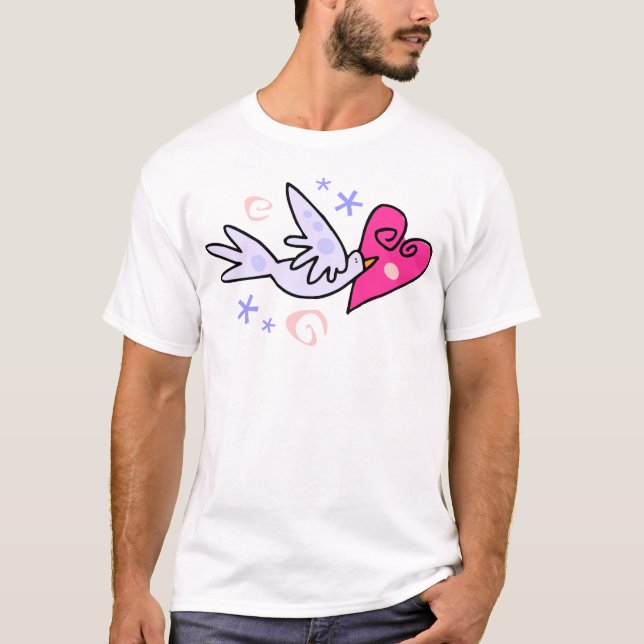 Liebe-Tauben-T - Shirt (Vorderseite)
