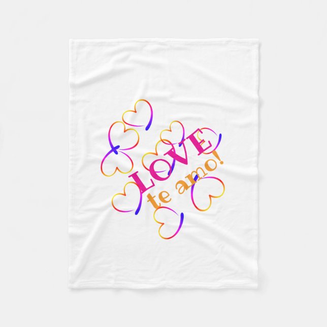 Liebe te amo! fleecedecke (Vorderseite)