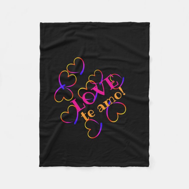 Liebe te amo! fleecedecke (Vorderseite)
