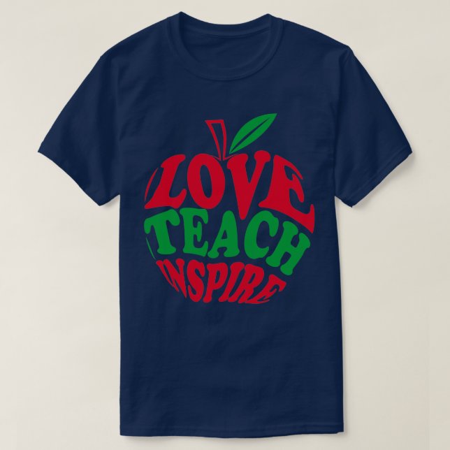 Liebe Teach Inspirierte Eapple T-Shirt (Design vorne)