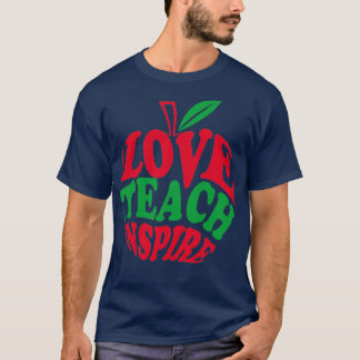 Liebe Teach Inspirierte Eapple T-Shirt